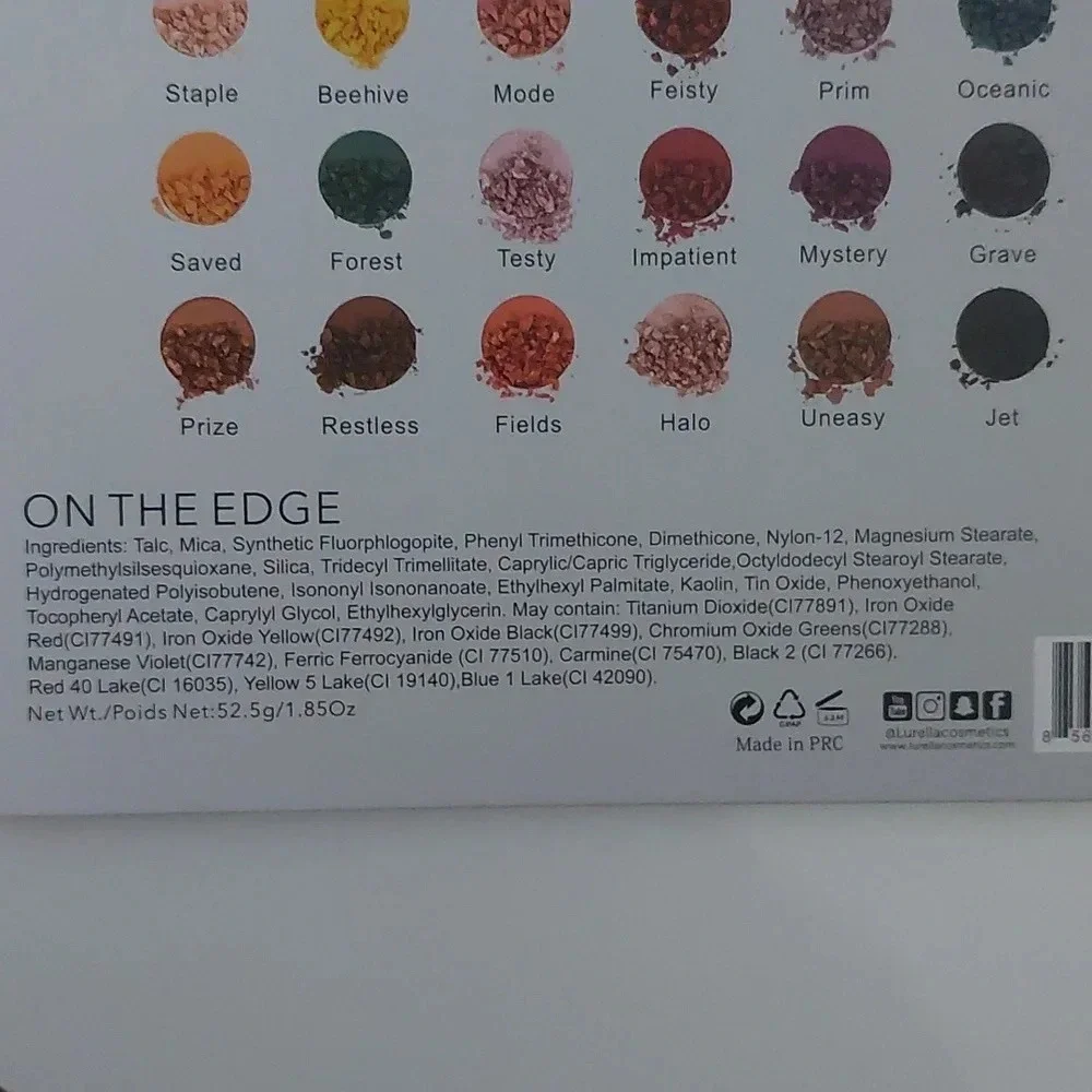 Lurella On The Edge Full size Eye Shadow Pallette New and sealed